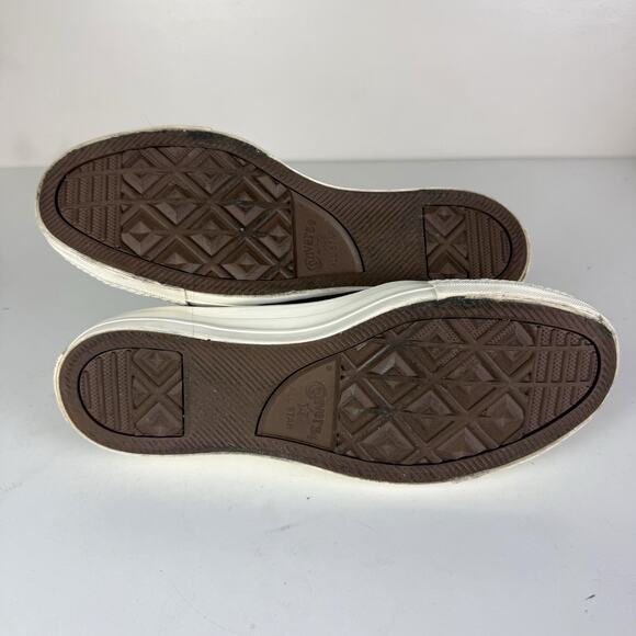 Converse Denim Embroidered Sunflower High Top Tennis Shoe Mens 8.5 Womens 10.5 - Picture 5 of 7